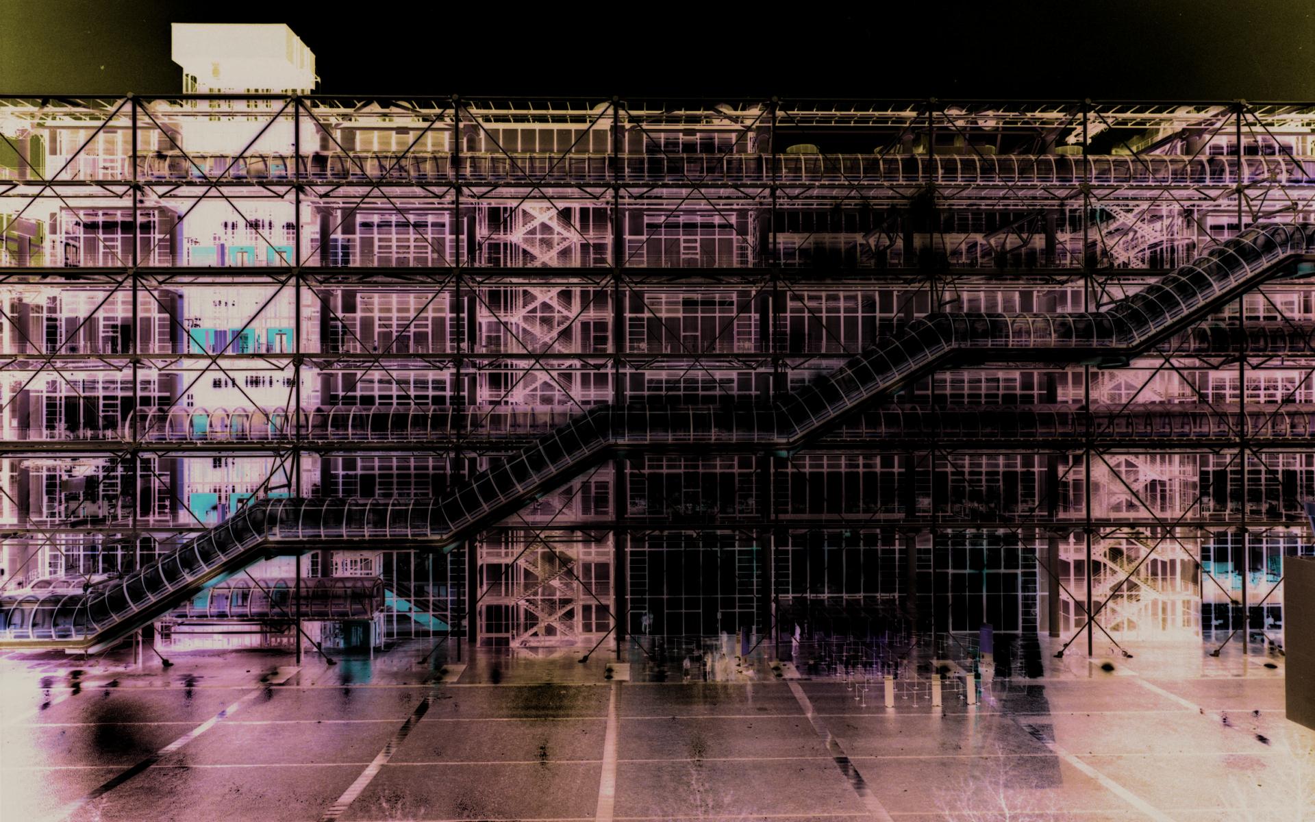 Centre Georges Pompidou Paris Nacht