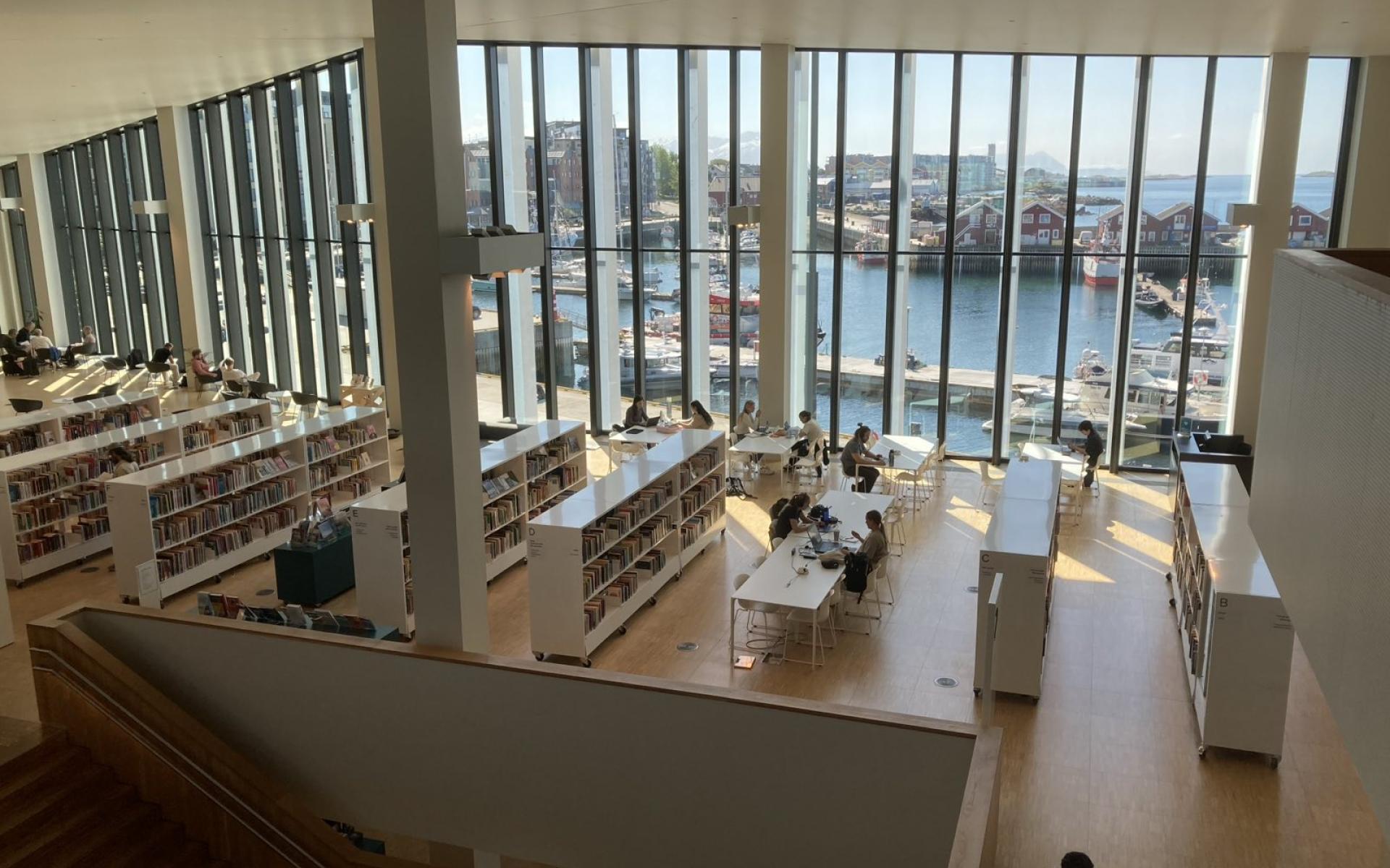 Bibliothek Blick auf den Hafen