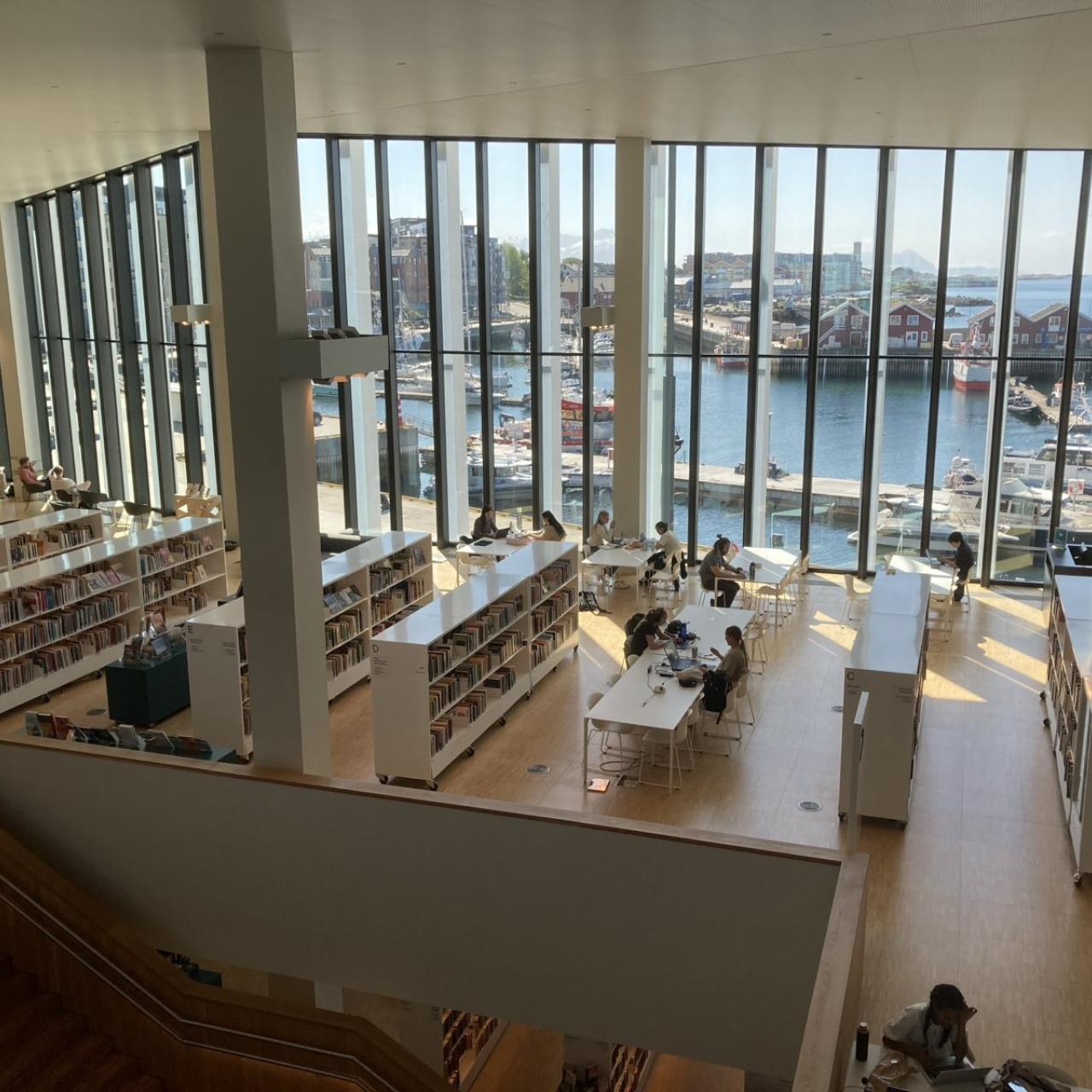 Bibliothek Blick auf den Hafen