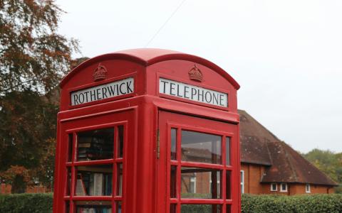 British red telephone booth 